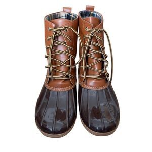 Cape Robbin Muriel Fashion Lace-Up Duck Boots Size 8